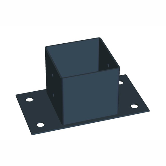 STOLPSKO SVART 96X96X70MM | Beijerbygg Byggmaterial
