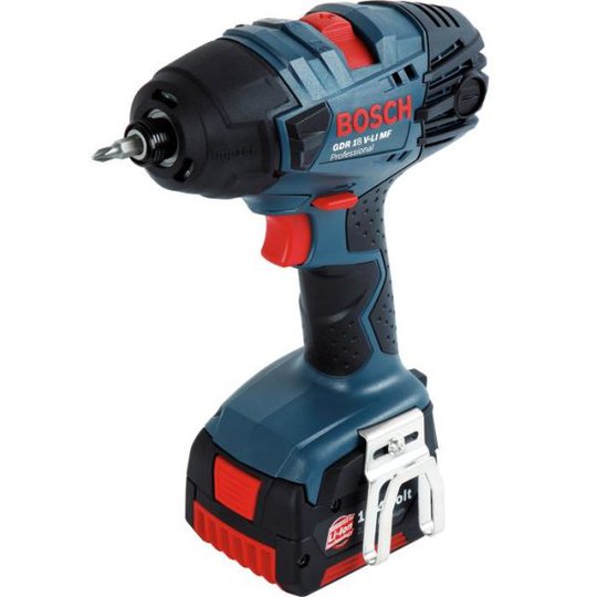 Bosch GDR 18 V-LI MF Mutterdragare med batterier och laddare
