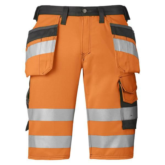 Snickers 3033 Shorts varsel, orange Strl 50