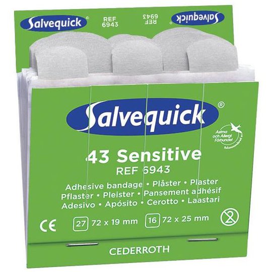 Salvequick 6943 Sensitive Plåster 6x43st