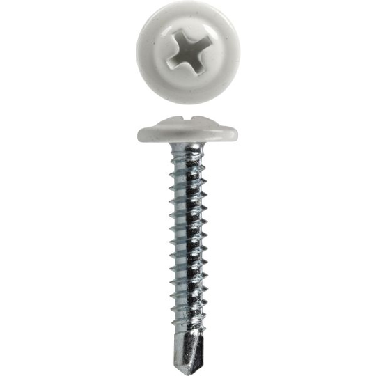 FIXX 1531679 Montageskruv 4.2 mm, borrspets, vit 14 mm, 500-pack