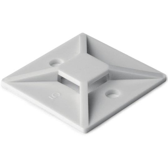 Hellermann Tyton MB3A Ankare självhäftande, 19 x 19 mm Vit, 100-pack