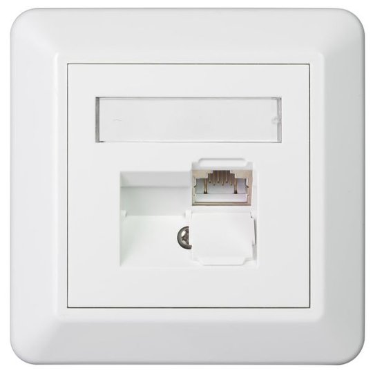 Elko EKO02868 Modularuttag med lucka, STP C6A PCB 1 x RJ45