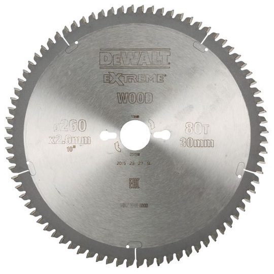 Dewalt DT4280-QZ Sågklinga 260 x 30 mm, 80T